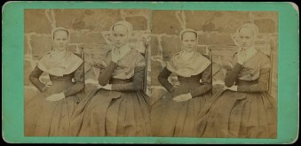 Sister Cornelia Charlotte Neale and Sarah Neale, North Family, Watervliet, NY, ca. 1869, Hamilton College, Special Collections, Shaker Collection.  James Irving, photographer. 